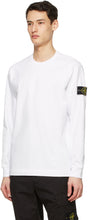 Stone Island White Cotton Long Sleeve T-Shirt
