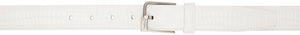 Maison Margiela White Croc Spliced Dressy Belt - MAISON MARGIELA CROC CROC WHITE SPROPÉE SPROPIED - Maison Margiela 화이트 Croc는 Spliced ​​Dressy Belt입니다