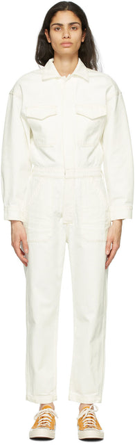 Citizens of Humanity White Denim Marta Jumpsuit - Citoyens de Humanity Blanc Denim Marta Combinaison - 인류의 시민 화이트 데님 Marta Jumpsuit
