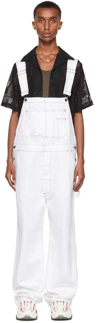 AMIRI White Denim Overalls - Amiri Blanc Denim - 아미리 화이트 데님 바지