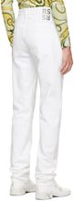 Raf Simons White Denim Picture Patch Jeans