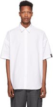 N.Hoolywood White Dropped Shoulder Shirt - Chemise d'épaule blanche blanche n.Hoolywood - N.hoolywood 화이트가 어깨 셔츠를 떨어 뜨렸다