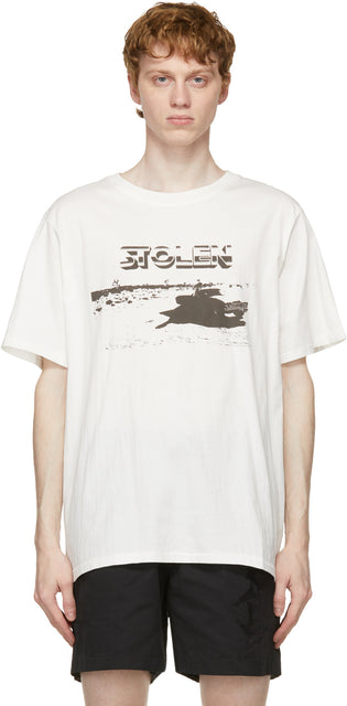 Stolen Girlfriends Club White Dust Wars T-Shirt - T-shirt volé de la poussière de club blanc - 도난 된 여자 친구 클럽 백색 먼지 전쟁 티셔츠