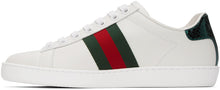 Gucci White Embroidered Bee Ace Sneakers