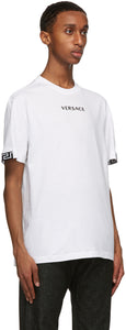 Versace White Embroidered Logo T-Shirt