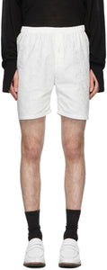Sulvam White Embroidered Shorts - Short brodé blanc Sulvam - Sulvam 화이트 수 놓은 반바지