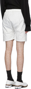 Sulvam White Embroidered Shorts