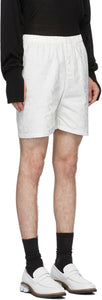 Sulvam White Embroidered Shorts