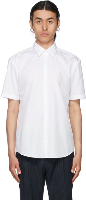 Hugo White Ermino Short Sleeve Shirt - Chemise à manches courtes Hugo White Ermino - Hugo 화이트 Ermino 짧은 소매 셔츠
