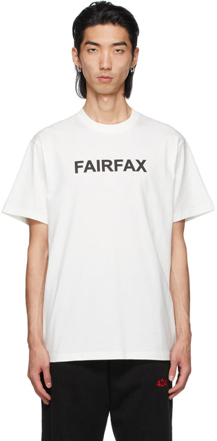 424 White 'Fairfax' T-Shirt - 424 T-shirt blanc 'Fairfax' - 424 화이트 '페어팩스'티셔츠