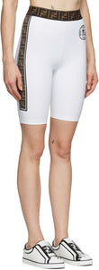 Fendi White Fendirama Cycling Shorts