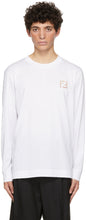 Fendi White 'Forever Fendi' Long Sleeve T-Shirt - T-shirt à manches longues Fendi White 'Forever Fendi' - Fendi White 'Forever Fendi'긴 소매 티셔츠