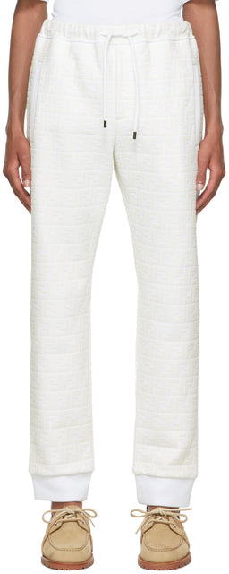 Fendi White 'Forever Fendi' Lounge Pants - Pantalon de salon Fendi White 'Forever Fendi' - Fendi White 'Forever Fendi'라운지 바지