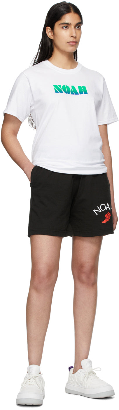 Noah White Gradient Logo T-Shirt - T-shirt logo gradient blanc Noah - 노아 흰색 그라데이션 로고 티셔츠