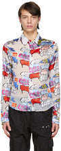 Off-White White Graffiti Shirt - Chemise blanc blanc graffiti blanc - 화이트 화이트 낙서 셔츠