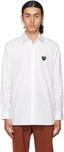 Comme des GarÃ§ons Play White Heart Patch Shirt