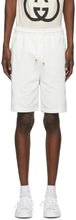 Gucci White Interlocking G Jersey Shorts - Short de Jersey Gucci Blanc - Gucci 화이트 연동 G Jersey 반바지