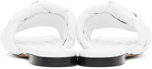 Bottega Veneta White Intrecciato Lido Flat Sandals