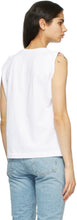 Citizens of Humanity White Jordana Rolled Sleeve Tank Top