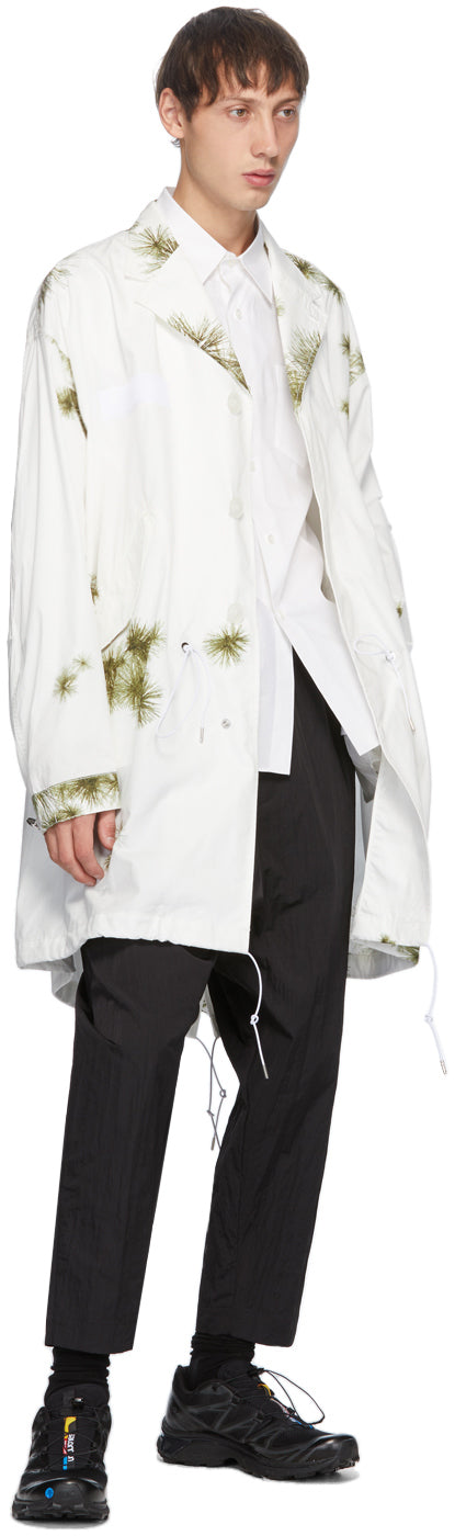 Fumito Ganryu White Lapelled Modern Coat