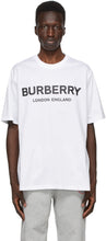 Burberry White Letchford Logo T-Shirt - Burberry White Letchford Logo T-shirt - 버버리 화이트 Letchford 로고 티셔츠