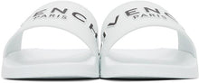 Givenchy White Logo Flat Sandals