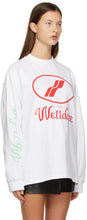 We11done White Logo Long Sleeve T-Shirt