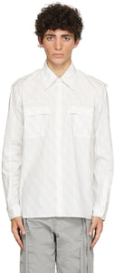Georges Wendell White Logo Pattern Shirt - Chemise de modèle de logo blanc Georges Wendell - 조르쥬 Wendell 화이트 로고 패턴 셔츠