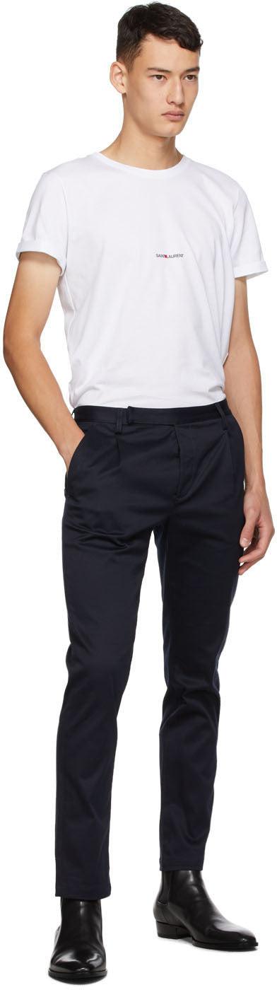 Saint Laurent White Logo T-Shirt