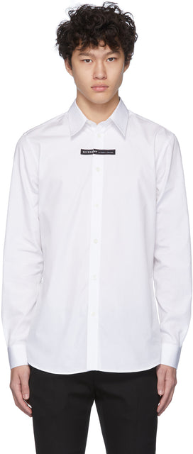 Givenchy White Logo Tape Shirt - Chemise de bande logo blanc Givenchy - 지방시 화이트 로고 테이프 셔츠