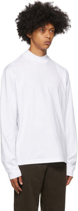 Acne Studios White Mock Neck Long Sleeve T-Shirt