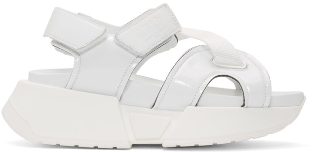 MM6 Maison Margiela White Multi Strap Sandals