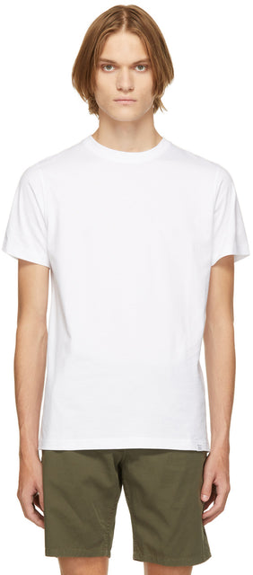 Norse Projects White Niels Standard T-Shirt - Norse Projets T-shirt Niels Niels Blanc Niels - 노르웨이 프로젝트 화이트 니켈 스탠다드 티셔츠