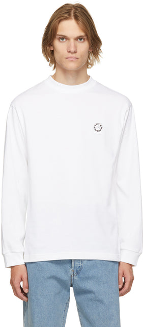 Carne Bollente White Organic Cotton Pussy Power Long Sleeve T-Shirt - T-shirt à manches longues de coton biologique de Carne Bollente - Carne Bollente 화이트 유기농 면봉 Power Long Sleeve T 셔츠