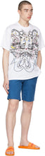 Burberry White Oversized Montage Print T-Shirt