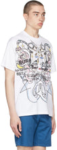 Burberry White Oversized Montage Print T-Shirt