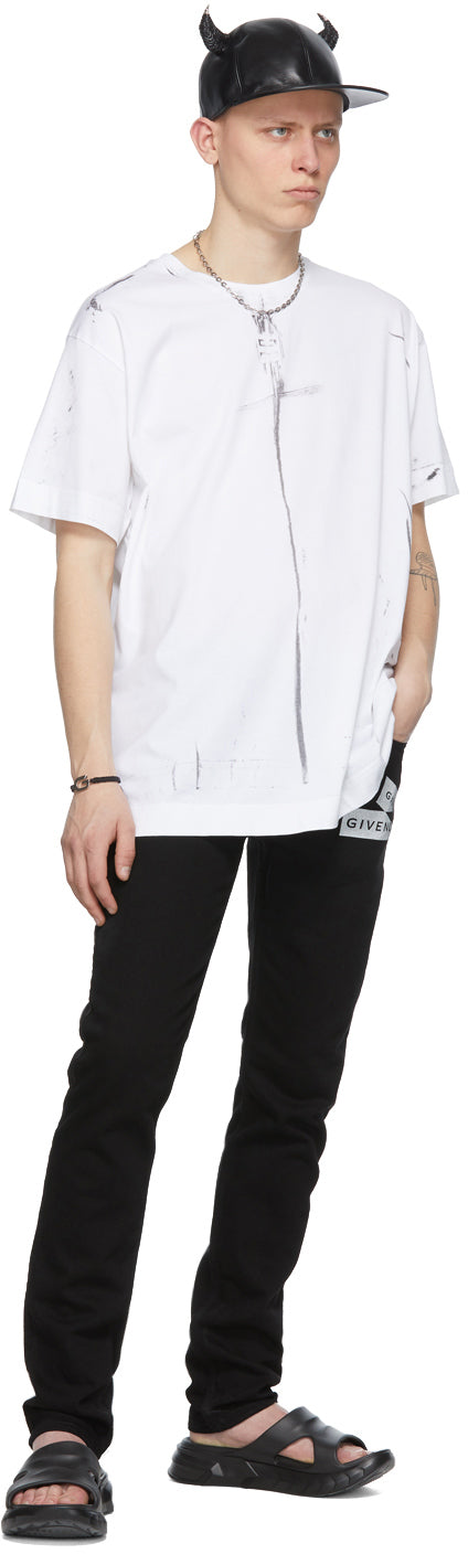 Givenchy White Oversized Trompe L'Å“il T-Shirt
