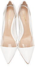 Gianvito Rossi White Patent Plexi 85 Heels