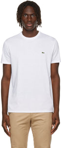 Lacoste White Pima Cotton T-Shirt - T-shirt de coton Pima Lacoste Blanc - Lacoste 화이트 피마 코튼 티셔츠