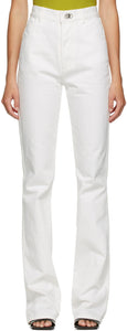 Bottega Veneta White Plain Straight Jeans
