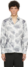 Fendi White Poplin Flower Gradient Shirt - Chemise à dégradé en popeline popeline blanche Fendi - 펜디 화이트 포플린 꽃 그라데이션 셔츠