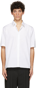 Fendi White Poplin Short Sleeve Shirt - Chemise à manches courtes en popeline blanche Fendi - 펜디 화이트 포플린 짧은 소매 셔츠