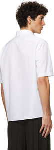 Fendi White Poplin Short Sleeve Shirt