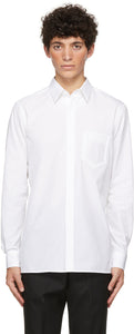 Fendi White Poplin Trompe L'Oeil Shirt - Fendi Blanche Poplin Trompe L'Oeil chemise - Fendi White Poplin Trompe L 'Oeil Shirt.