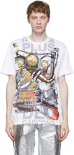 Comme des GarÃ§ons Homme Plus White Print T-Shirt - T-shirt imprimé blanc de common des garçons Homme plus - comme des garÃ§ons homme 플러스 화이트 프린트 티셔츠