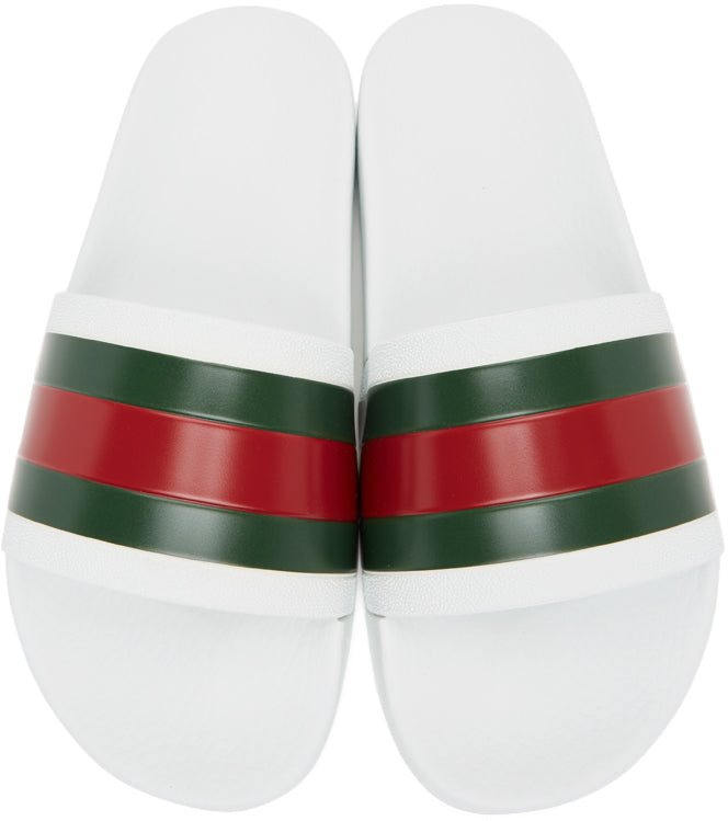 Gucci White Pursuit Slides