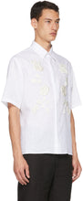 Fendi White Rose Branch Half Sleeve Shirt