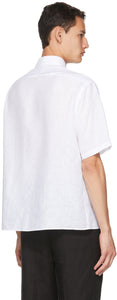 Fendi White Rose Branch Half Sleeve Shirt