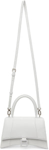 Balenciaga White Shiny Small Hourglass Bag - BALENCIAGA SAC BLAND BLAND SAMELLASS - Balenciaga 흰색 반짝이 작은 모래 시계 가방