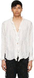 Judy Turner White Silk Ruffle Shirt - Chemise à volants en soie blanche de Judy Turner - Judy Turner 화이트 실크 프릴 셔츠